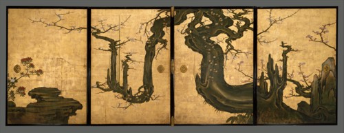Old Plum, 1646. Creator: Kano Sansetsu.