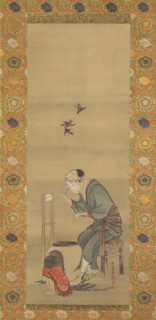 Woman Spinning Silk, dated 1790. Creator: Hokusai.