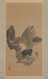 Eagle Attacking a Monkey, 1885. Creator: Kawanabe Kyosai.