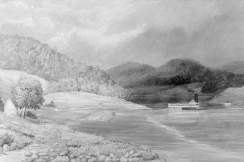 The Ohio River near Wheeling, West Virginia, 1859-60. Creator: Lefevre James Cranstone.
