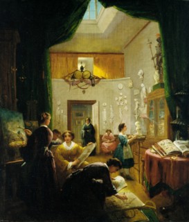 Women's Art Class, ca. 1868. Creator: Louis Lang.