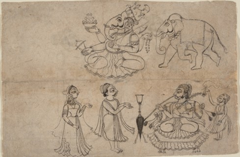 Portrait of Manya Sahib Man Rup Sagarji, late 18th century. Creator: Manaku.