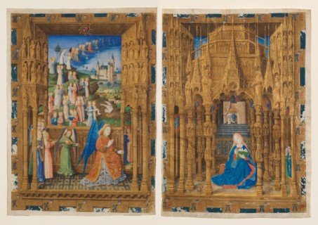 The Annunciation from the Hours of Charles of France, 1465. Creator: Master of Charles of France.