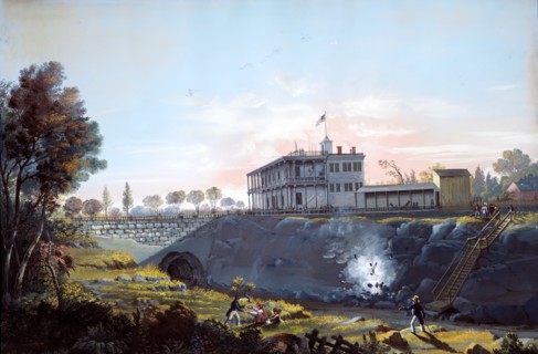 View of the Tunnel of the Harlem Railroad, ca.1837. Creator: Nicolino Calyo.
