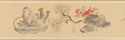 Letter Enclosing Flowers, 1831. Creator: Okada Hanko.