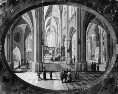 Interior of a Gothic Church by Day, probably ca. 1635-40. Creator: Peeter Neeffs the Elder.