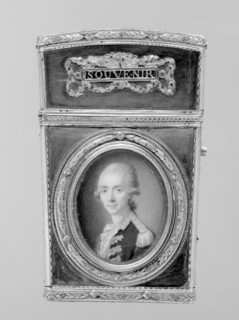 Souvenir with portrait of a man, 1778-79. Creator: Pierre-Andre Barbier.