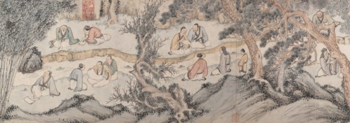 Gathering at the Orchid Pavilion, datable to 1560. Creator: Qian Gu.