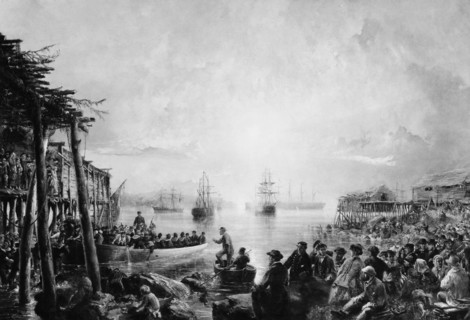 Landing at Newfoundland, ca. 1866. Creator: Robert Charles Dudley.