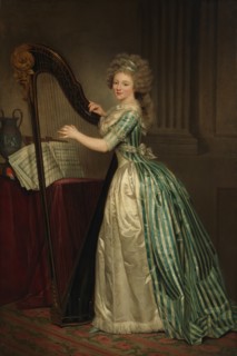 Self-Portrait with a Harp, 1791. Creator: Rose Adelaide Ducreux.