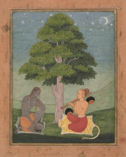 Kedar Ragini: Folio from a ragamala series (Garland of Musical Modes) , ca. 1690-95. Creator: Ruknuddin.