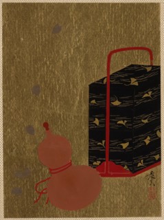 Lacquer Box and Gourd. Creator: Shibata Zeshin.