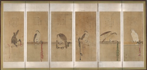 Tethered Hawks, before 1606. Creator: Soga Chokuan.