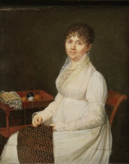 Portrait of a Woman with Tapestry Work. Creator: Unknown.