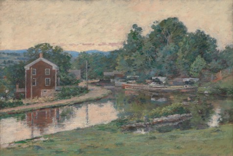 Evening at the Lock, Napanoch, New York, 1893. Creator: Theodore Robinson.