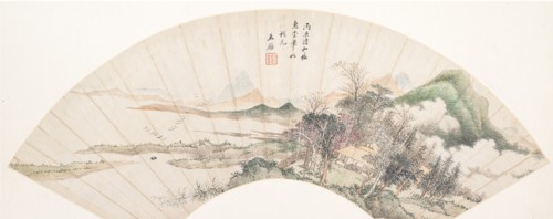 Landscape in the Style of Huichong, 18th century or later, spurious date of 1676. Creator: Unknown.