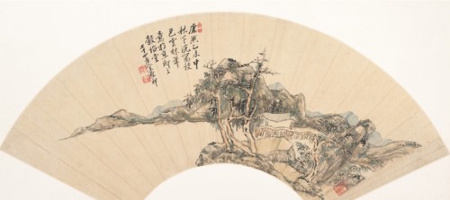 Landscape in the Style of Ni Zan, 18th century or later, spurious date of 1715. Creator: Unknown.
