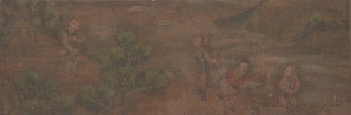 Landscape Painting of Figure in Woodland Setting. Creator: Unknown.