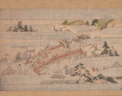 The Final Scene from A Long Tale for an Autumn Night (Aki no yonaga monogatari), ca. 1400. Creator: Unknown.