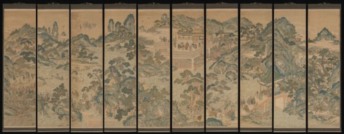 Mythical landscape with immortals, 19th century. Creator: Unknown.