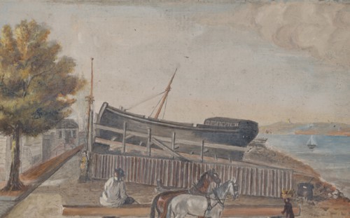 Berg's Ship Yard, 1870s. Creator: William P. Chappel.