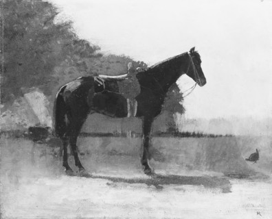 Saddle Horse in Farm Yard, ca. 1870-75. Creator: Winslow Homer.