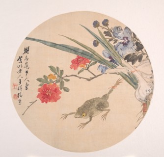 Flower and Toad. Creator: Zhang Xiong.