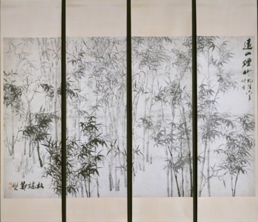 Misty Bamboo on a Distant Mountain, dated 1753. Creator: Zheng Xie.