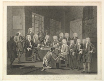 Bambridge on Trial for Murder by a Committee of the House of Commons, June 1, 1803. Creator: Thomas Cook.