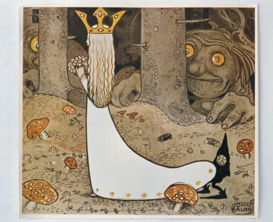 The princess and the troll. From "Bland Tomtar och Troll", 1913. Creators: Unknown, John Bauer.