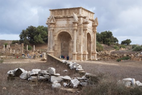 Libya, Leptis Magna, Arch of Septimius Severus, 2007. Creator: Ethel Davies.