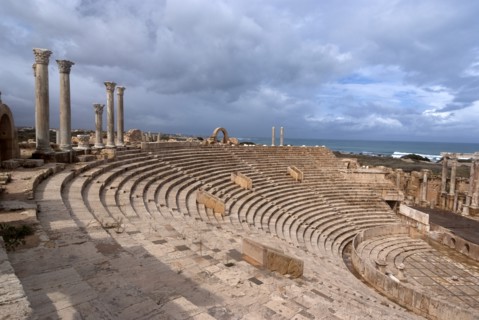 Libya, Leptis Magna, Theatre, 2007. Creator: Ethel Davies.