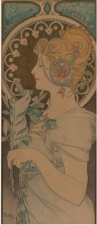 Feather, 1899. Creator: Mucha, Alfons Marie