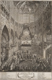 The Coronation of Maria Theresa at Prague Castle, 1743. Creator: Rentz, Michael Heinrich