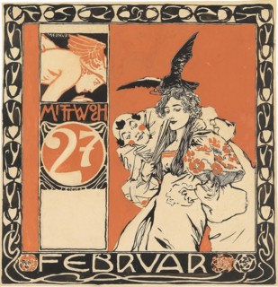Calendar sheet: Wednesday 27th February. Creator: Moser, Koloman