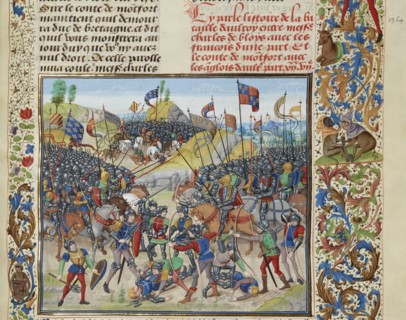 The Battle of Auray on 29 September 1364, ca 1470-1475. Creator: Liédet, Loyset