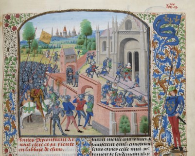 Taking of the Ename Abbey, 1381, ca 1470-1475. Creator: Liédet, Loyset