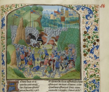 The Battle of Otterburn on August 1388, ca 1470-1475. Creator: Anonymous.
