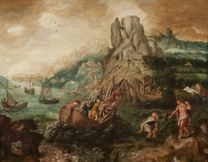 Jesus Appears to Seven Disciples. Creator: Herri met de Bles, Henri de