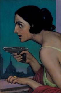 Woman With Gun, 1925. Creator: Romero de Torres, Julio