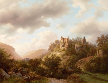 View of Larochette Castle , 1848. Creator: Koekkoek, Barend Cornelis