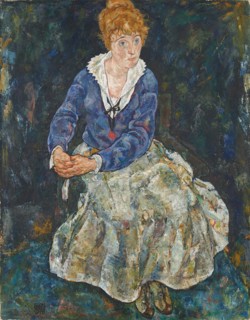 Portrait of Edith Schiele, artist's wife, 1918. Creator: Schiele, Egon