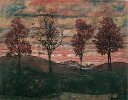Four Trees, 1917. Creator: Schiele, Egon