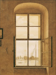 View from the window of the artist's studio, right window, 1805-1806. Creator: Friedrich, Caspar David