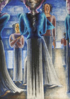 Group Of Blue Women, 1931. Creator: Schlemmer, Oskar