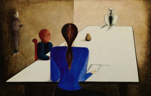 Group at Table, 1923. Creator: Schlemmer, Oskar