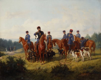 The Coursing, 1856. Creator: Pietsch, Ludwig