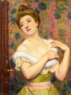 At the dressing table. Creator: Zandomeneghi, Federico