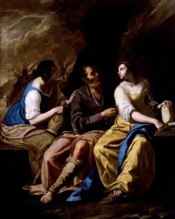 Lot and his Daughters, ca 1635-1637. Creator: Gentileschi, Artemisia