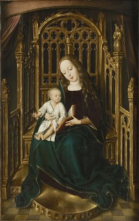 The Virgin and child enthroned , 1490-1500. Creator: Master of the Magdalen Legend